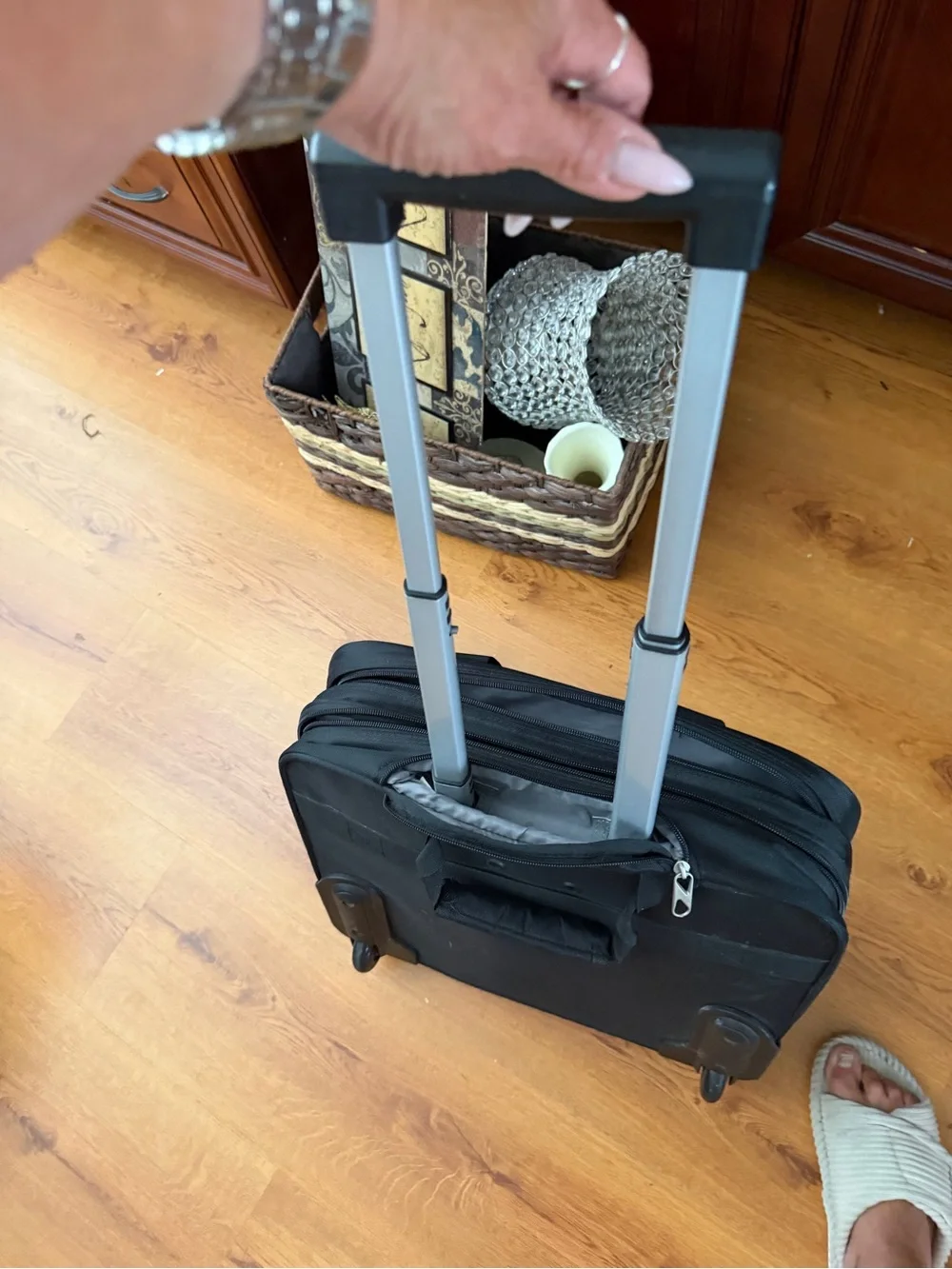 American Tourister Black Laptop Rolling Briefcase